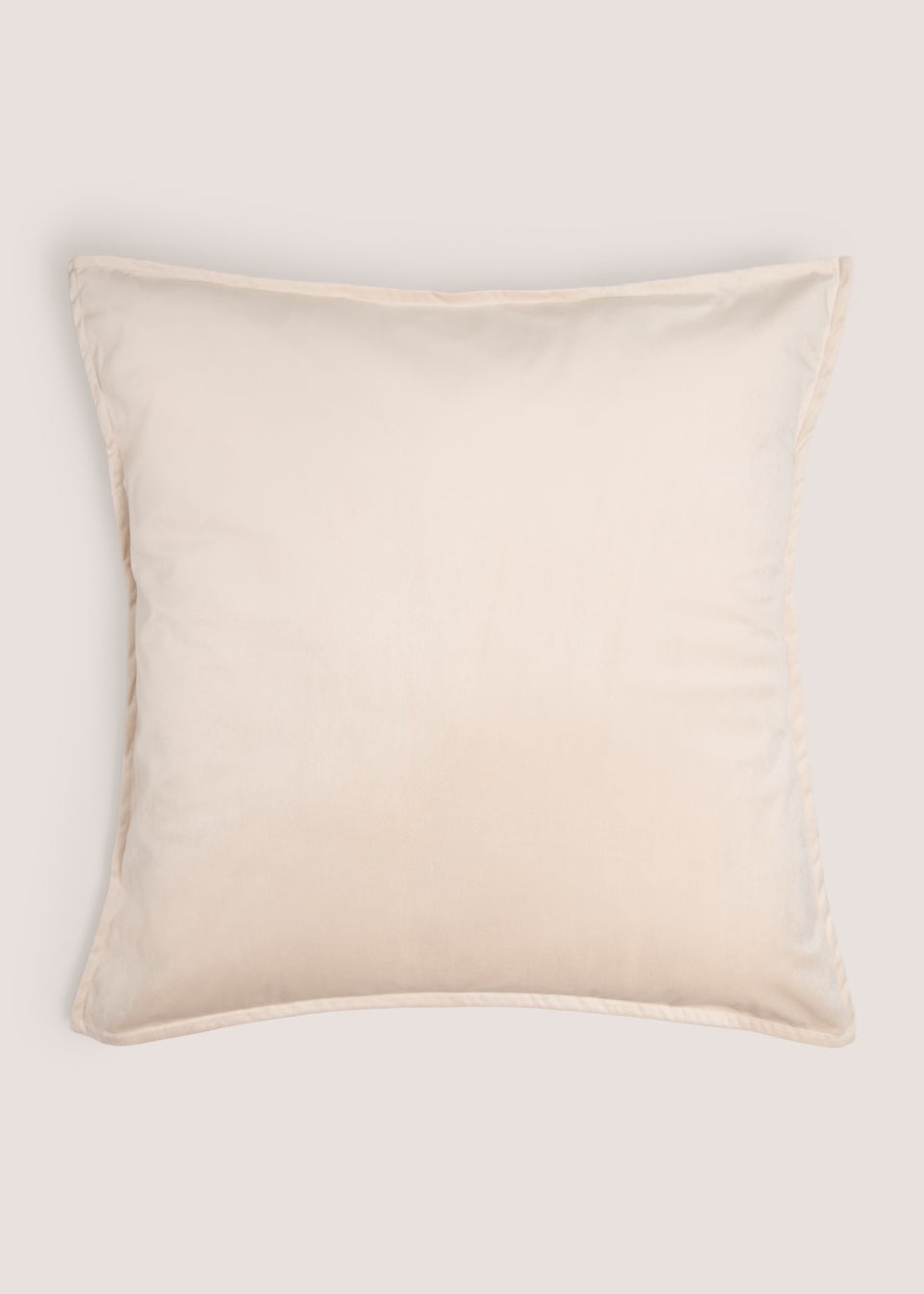 Beige Plain Velvet Cushion