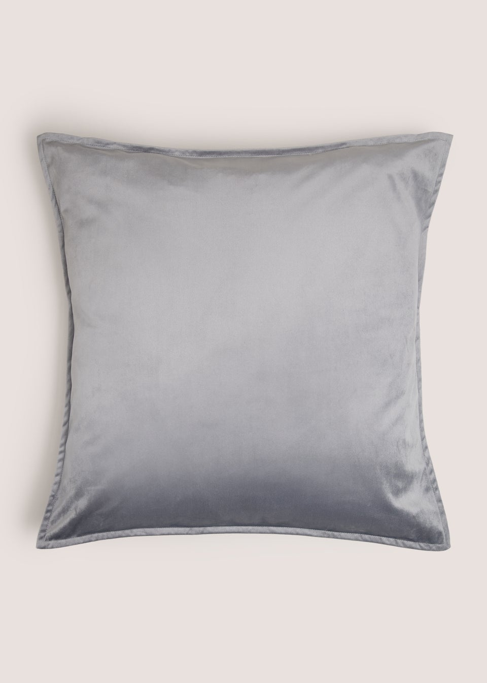 Grey Plain Velvet Cushion