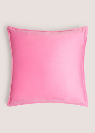 Pink Plain Velvet Cushion