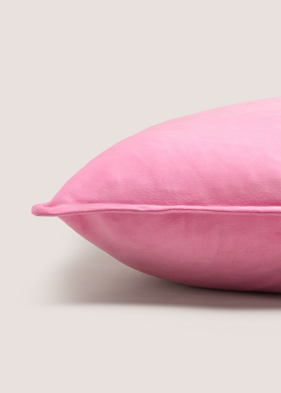 Pink Plain Velvet Cushion