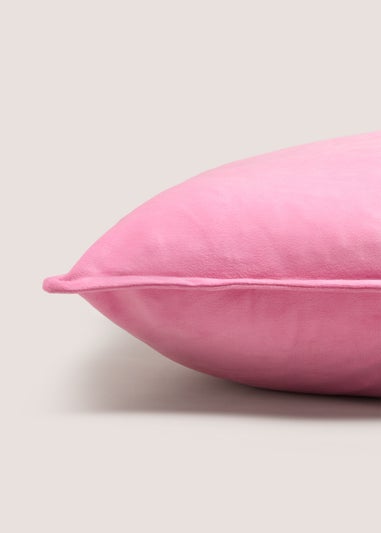 Pink Plain Velvet Cushion