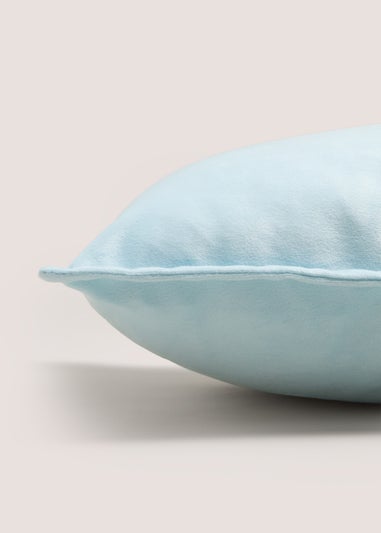 Blue Plain Velvet Cushion