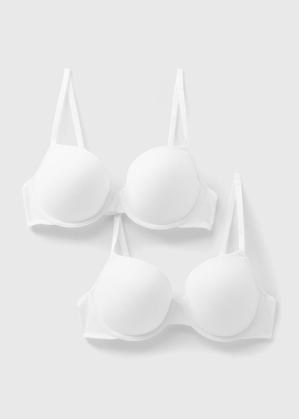 2 Pack White Smooth T-Shirt Bras