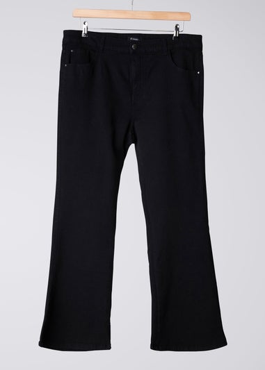 Evans Curve Black Denim Bootcut Jeans