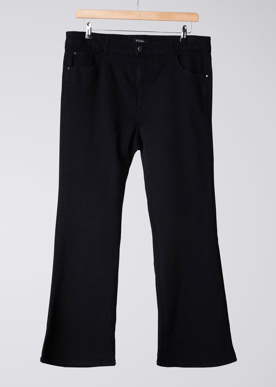 Evans Curve Black Denim Bootcut Jeans