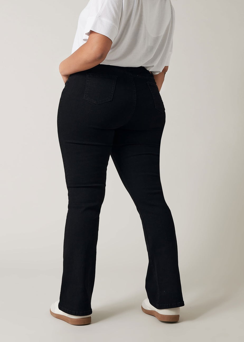 Evans Curve Black Denim Bootcut Jeans