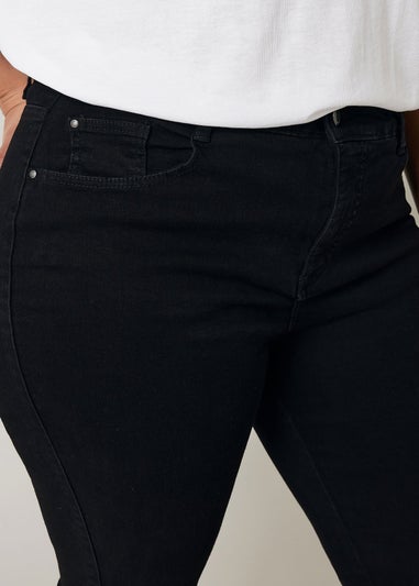 Evans Curve Black Denim Bootcut Jeans
