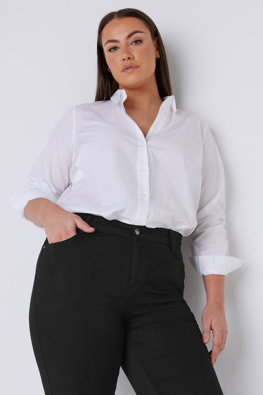 Evans Curve Black High Waisted Skinny Jeans