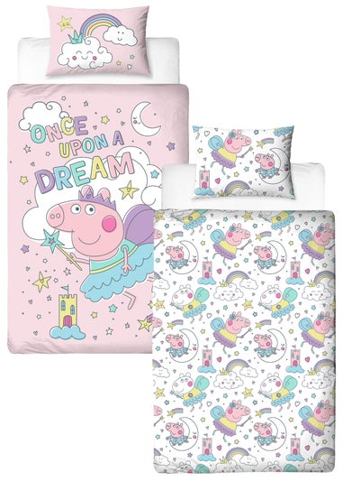Peppa Bedtime Pink Panel Duvet Cover