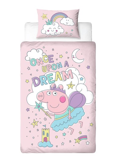 Peppa Bedtime Pink Panel Duvet Cover