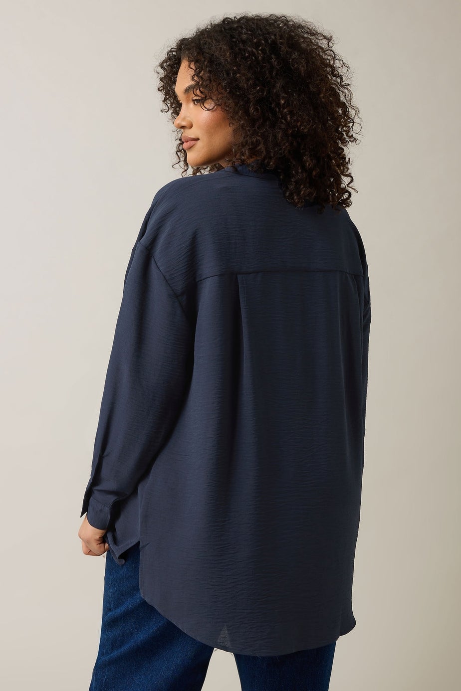 Evans Curve Navy Blue Utility Pocket Shirt