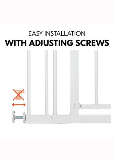 Hauck White Open N Stop​ 2 Set & 9cm Extension Bed Rails