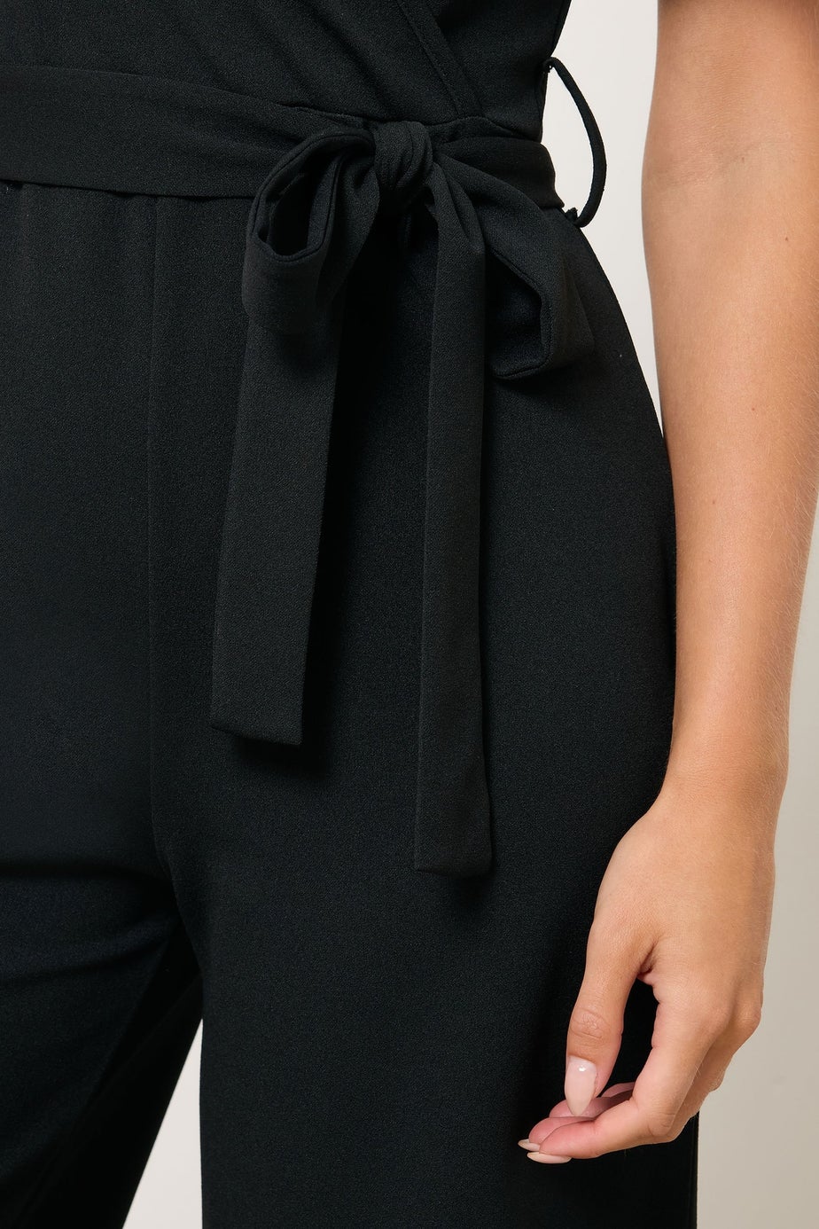 M&Co Petite Black Cropped Jumpsuit