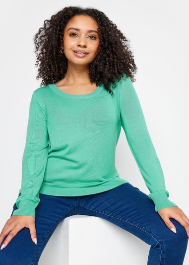M&Co Petite Mint Green Crew Neck Jumper