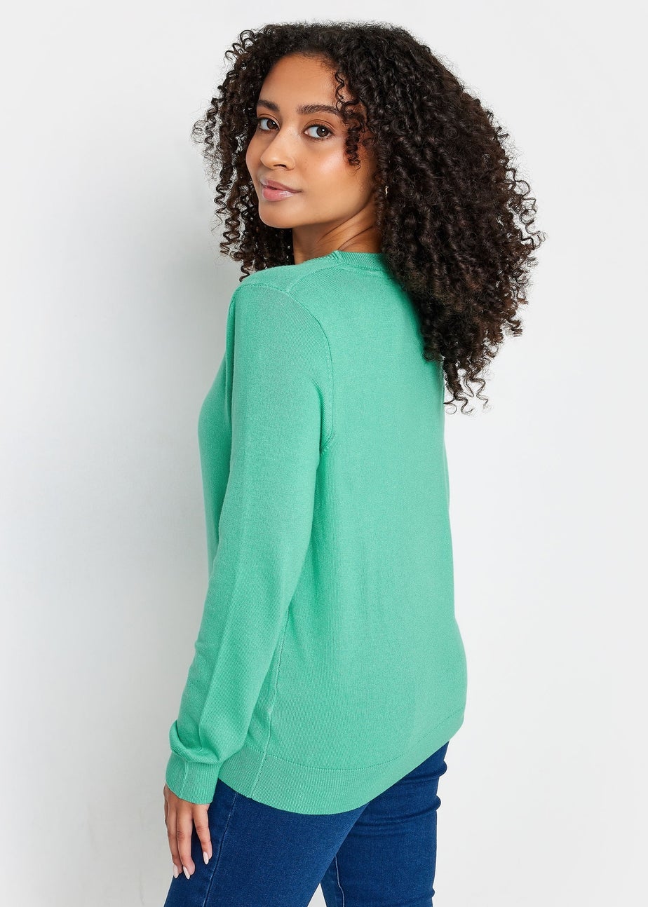 M&Co Petite Mint Green Crew Neck Jumper