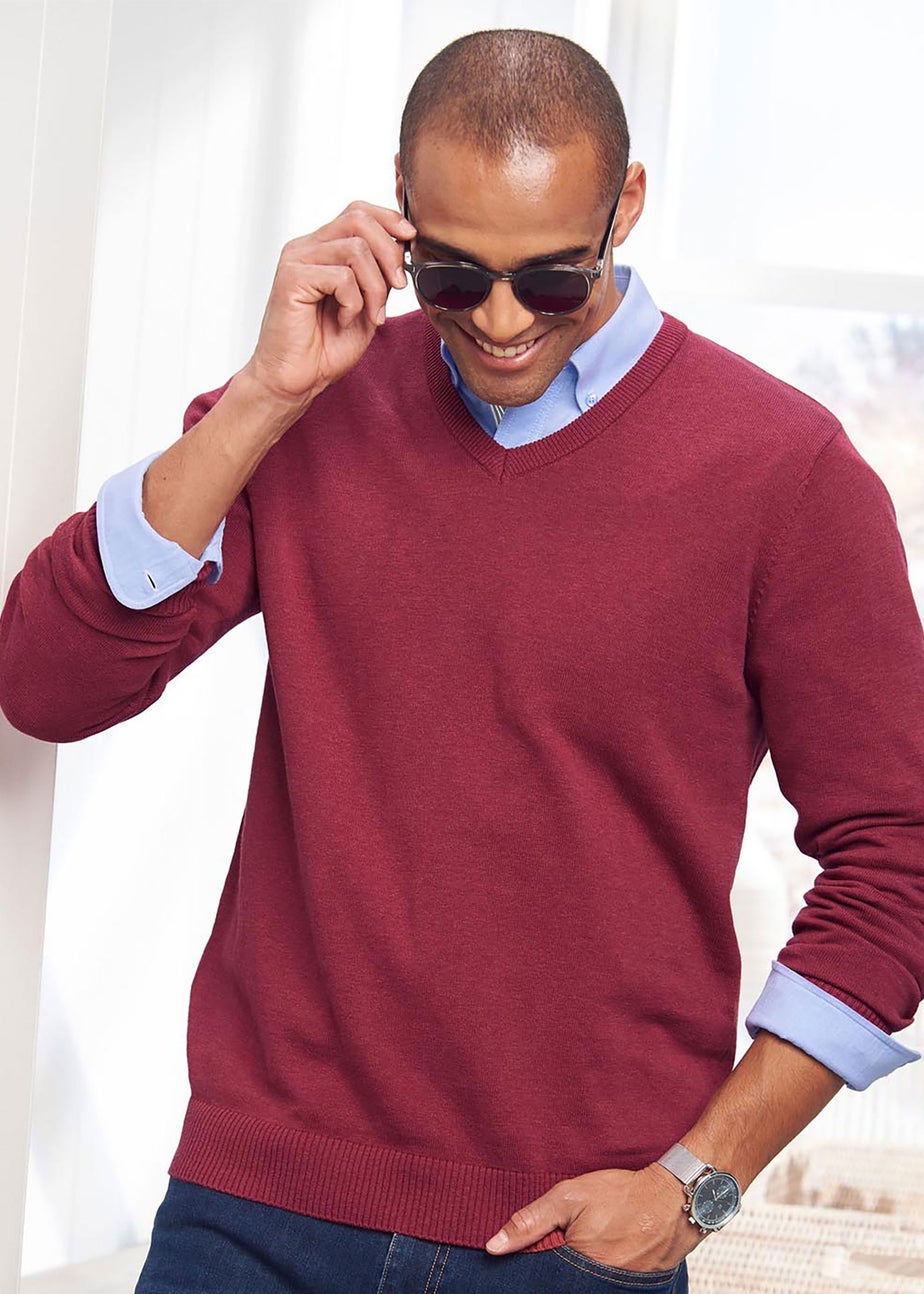 Cotton Traders Sienna Cotton V-Neck Jumper
