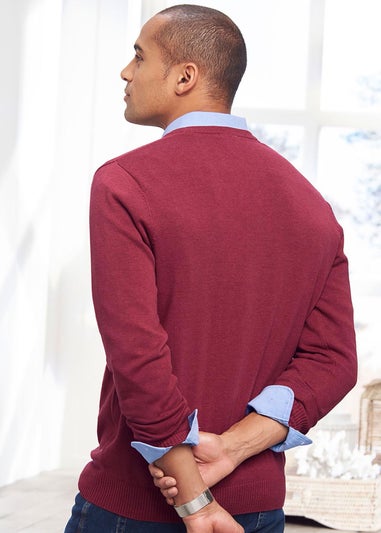Cotton Traders Sienna Cotton V-Neck Jumper