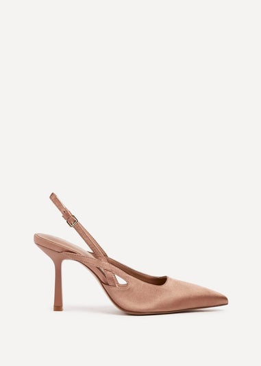 Linzi Rhea Mocha Mousse Sling Back Court Heels