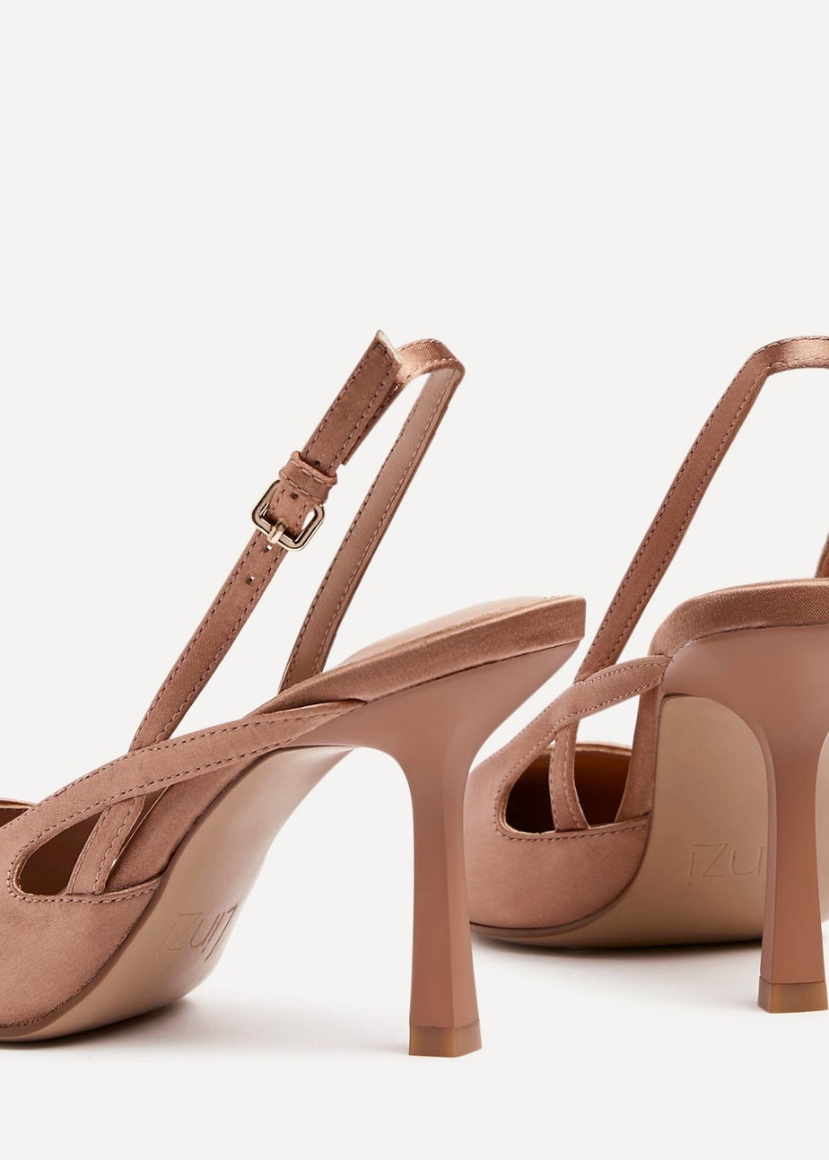 Linzi Rhea Mocha Mousse Sling Back Court Heels