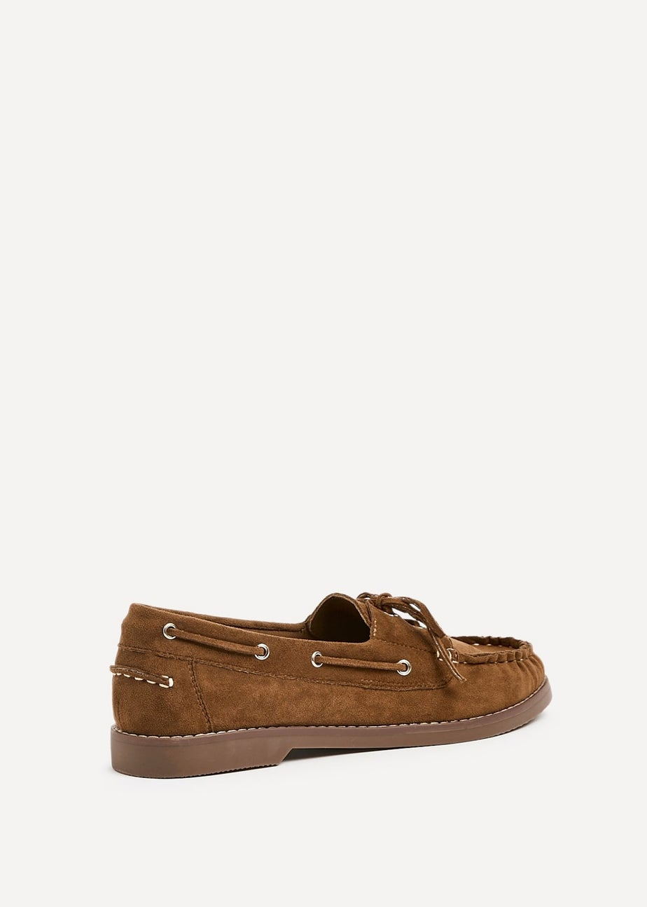Linzi Frame Tan Faux Suede Slip On Loafer