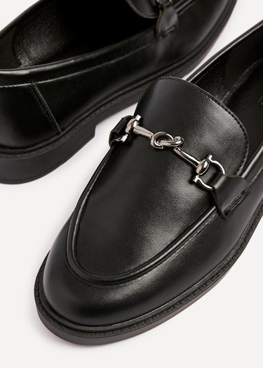 Linzi Elite Black Faux Leather Loafer