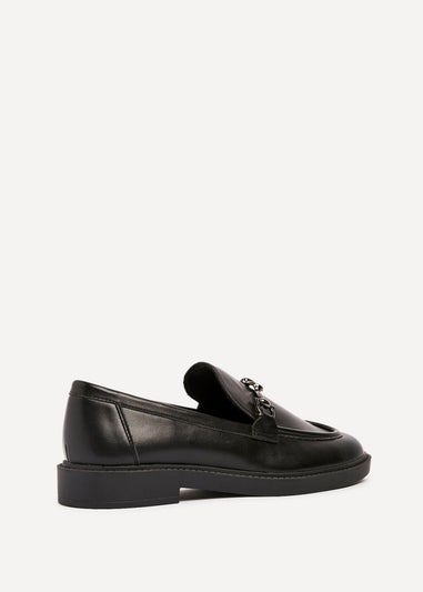 Linzi Elite Black Faux Leather Loafer