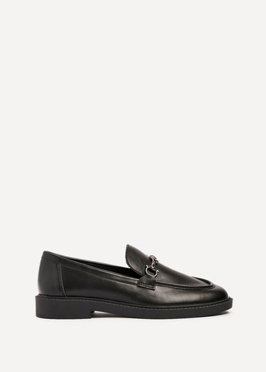 Linzi Elite Black Faux Leather Loafer