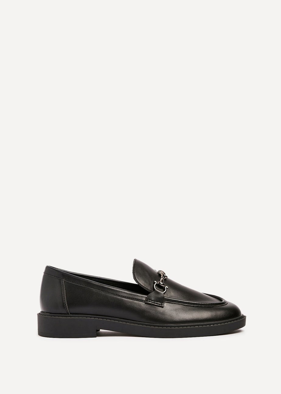 Linzi Elite Black Faux Leather Loafer