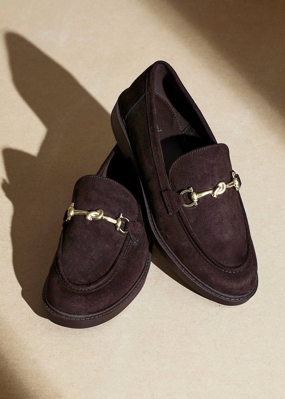Linzi Elite Brown Faux Suede Loafer