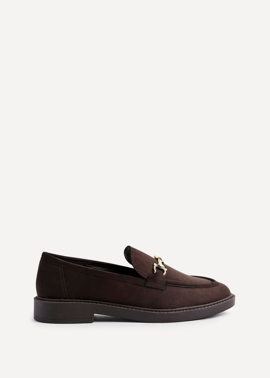 Linzi Elite Brown Faux Suede Loafer