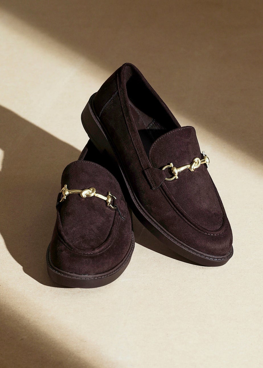 Linzi Elite Brown Faux Suede Loafer