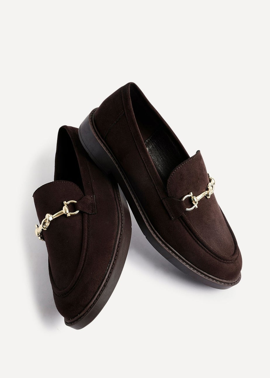 Linzi Elite Brown Faux Suede Loafer