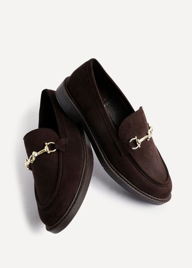 Linzi Elite Brown Faux Suede Loafer