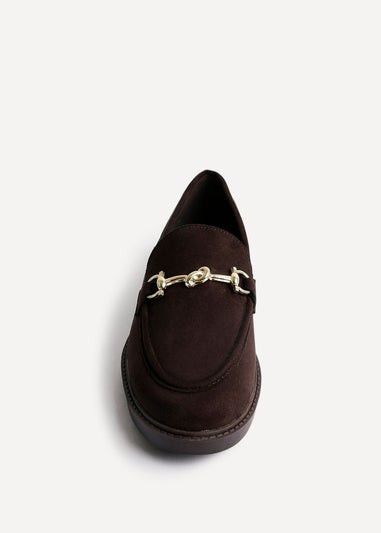 Linzi Elite Brown Faux Suede Loafer