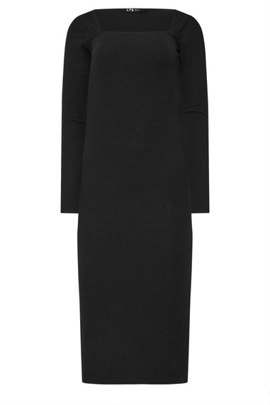 Long Tall Sally Black Square Neck Bodycon Midi Dress