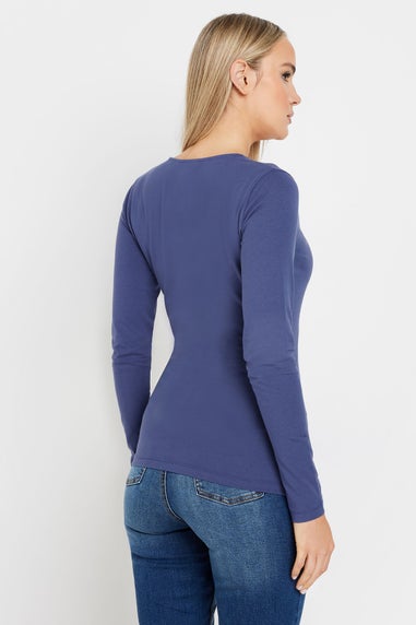 Long Tall Sally 2 Pack Navy Blue & Grey Wrap Tops