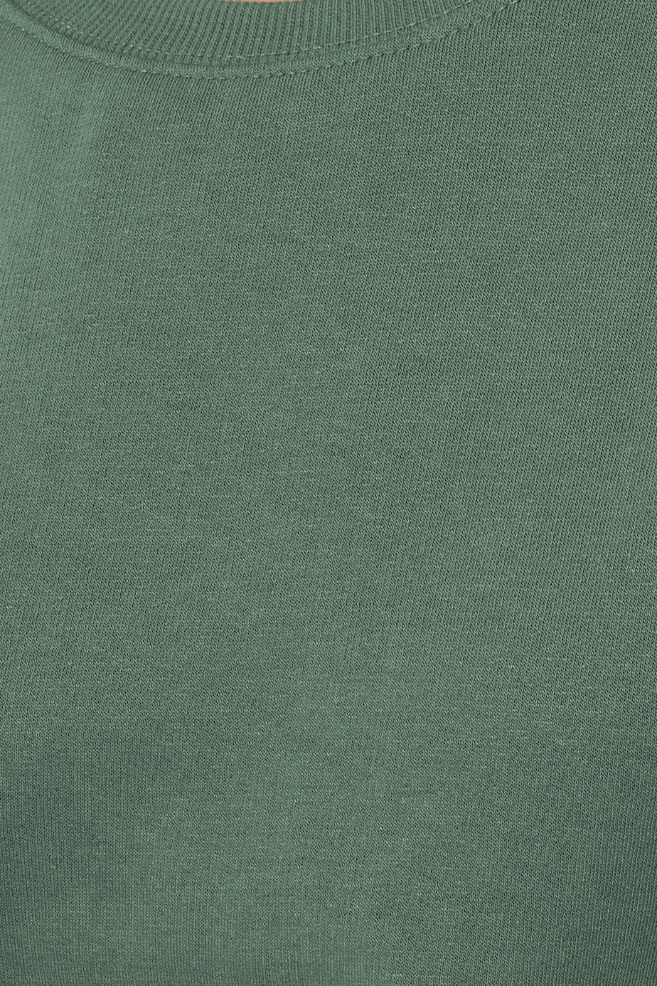 Long Tall Sally Khaki Green Crew Neck Sweatshirt
