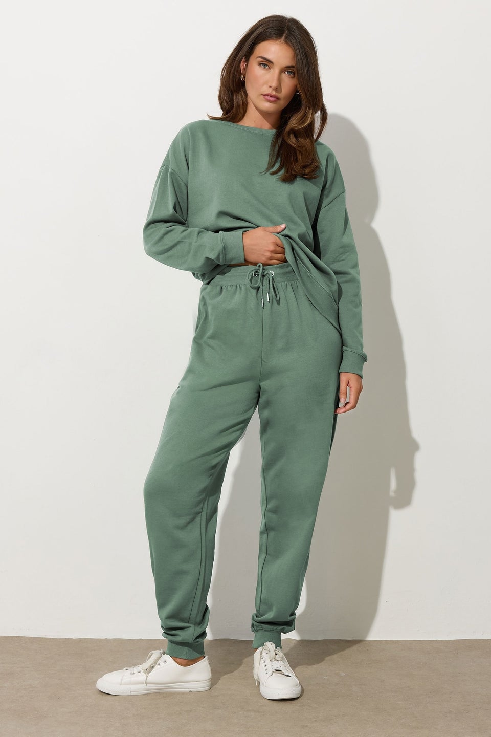 Long Tall Sally Khaki Green Cuffed Jogger
