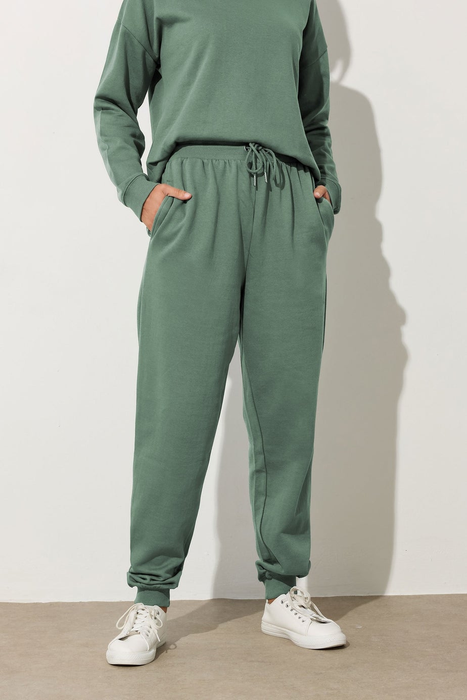 Long Tall Sally Khaki Green Cuffed Jogger