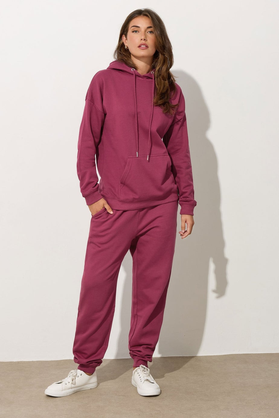 Long Tall Sally Dark Pink Cuffed Jogger