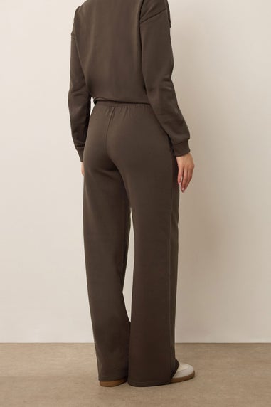 Long Tall Sally Chocolate Brown Wide Leg Joggers