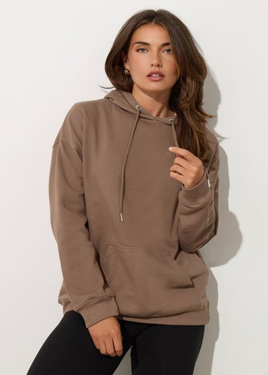 Long Tall Sally Brown Drawstring Hoodie