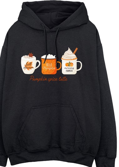 Brands In Pumpkin Spice Latte Black Graphic Hoodie