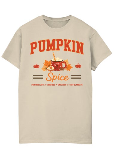 Brands In Pumpkin Spice Collegial Sand Graphic Boyfriend Fit T-Shirt