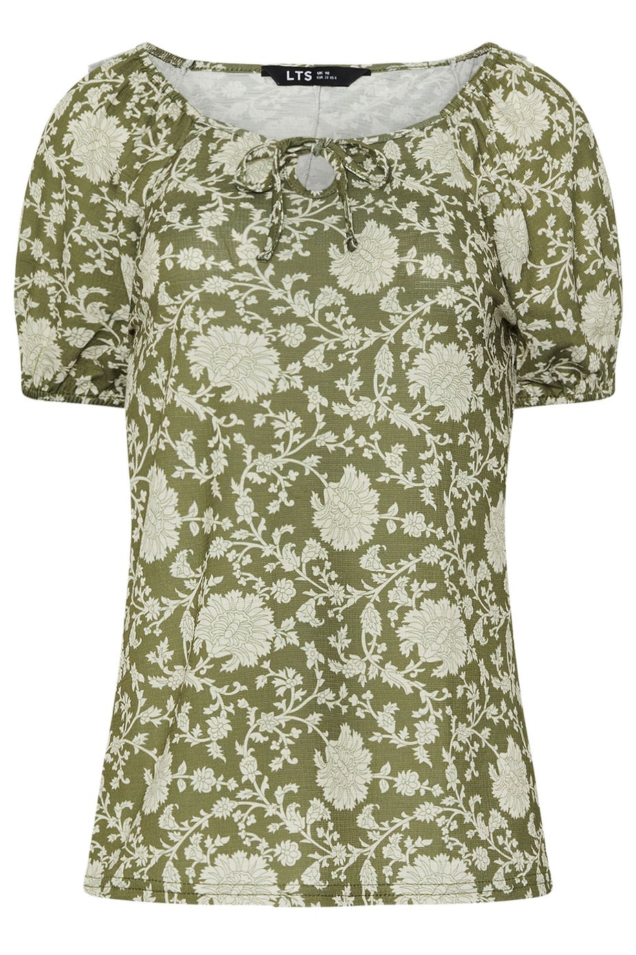 Long Tall Sally Sage Green Floral Tie Front Top