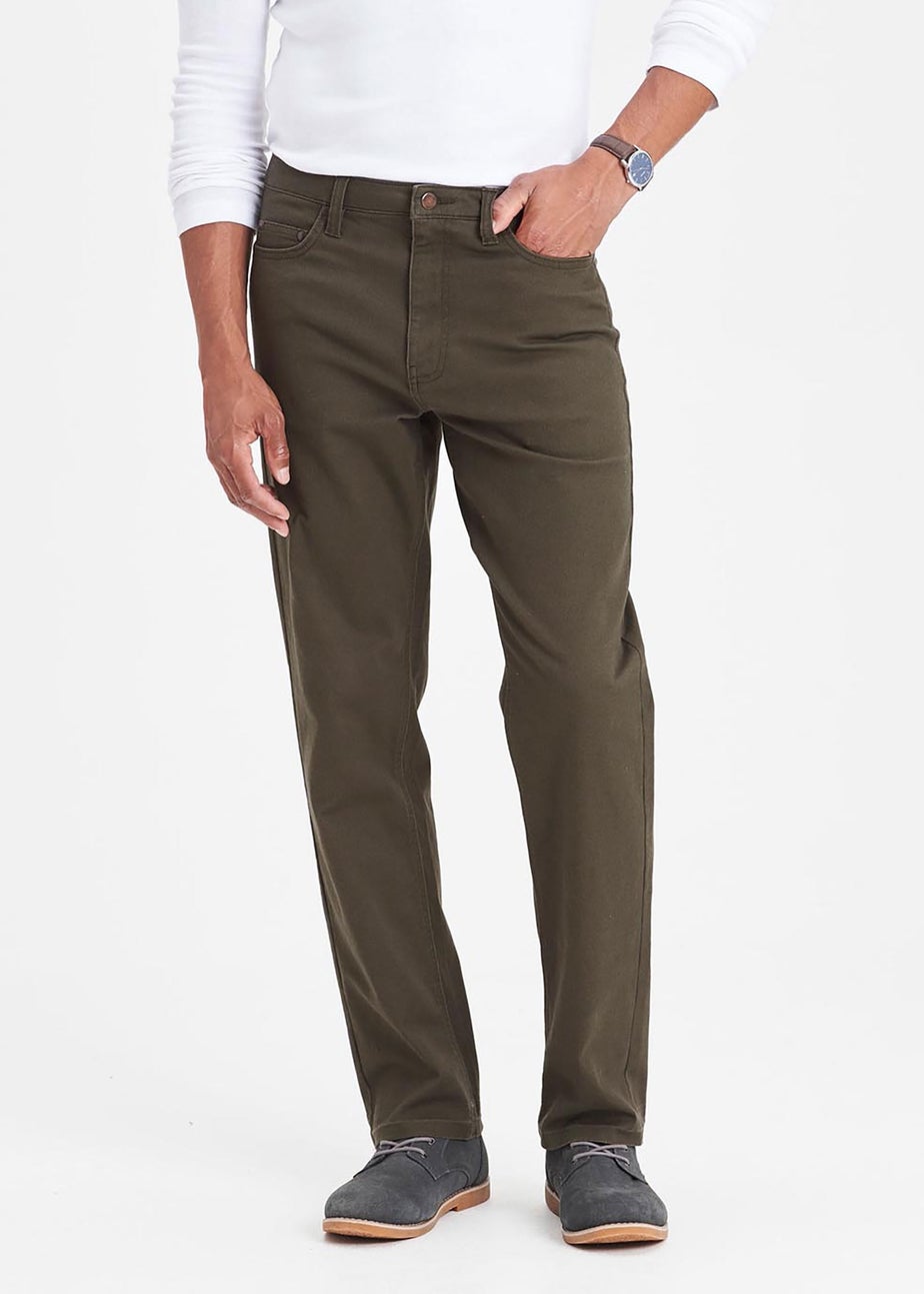 Cotton Traders Dark Forest Coloured Jeans