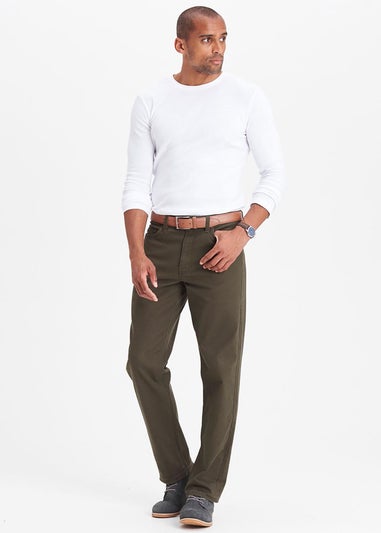 Cotton Traders Dark Forest Coloured Jeans