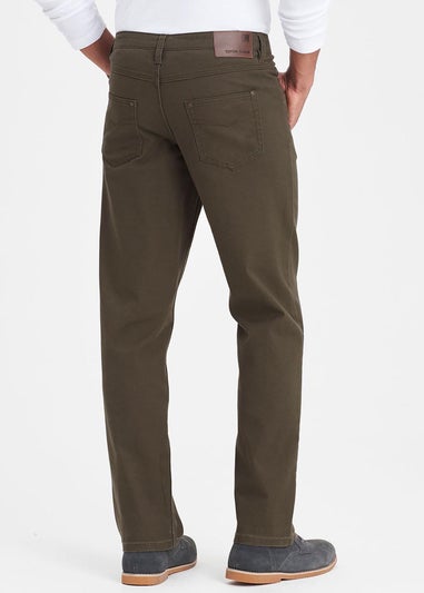 Cotton Traders Dark Forest Coloured Jeans