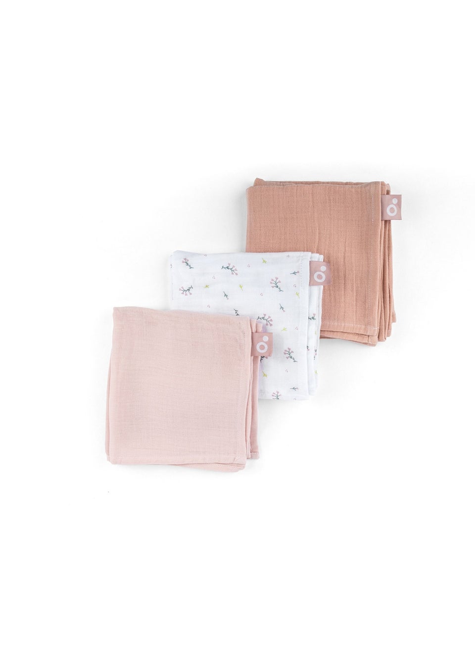 Babymoov Doomoo Pink Flowers Lovely Muslin Cloths Set of 3