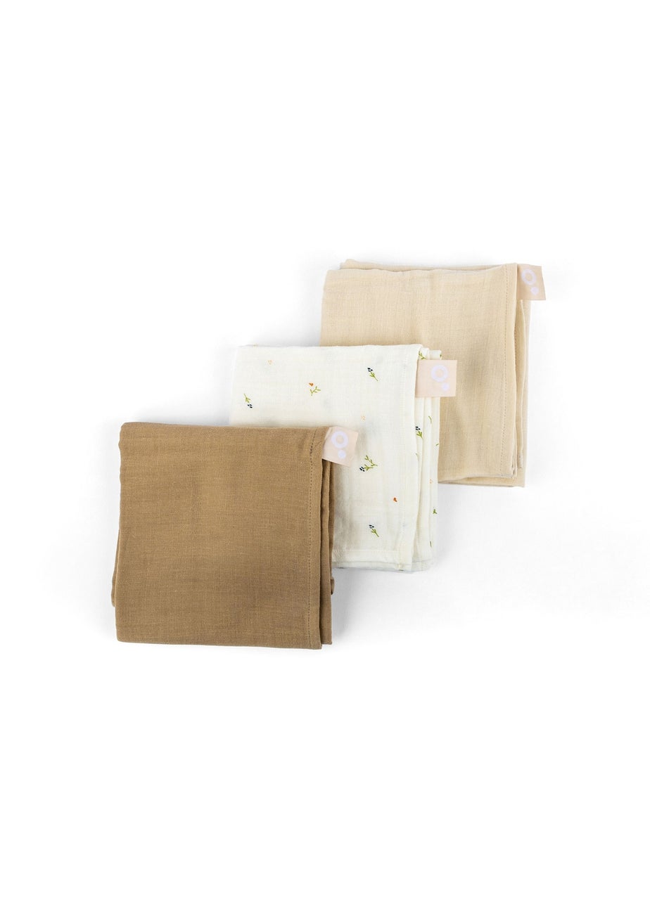 Babymoov Doomoo Cream Lovely Muslin Cloths set of 3